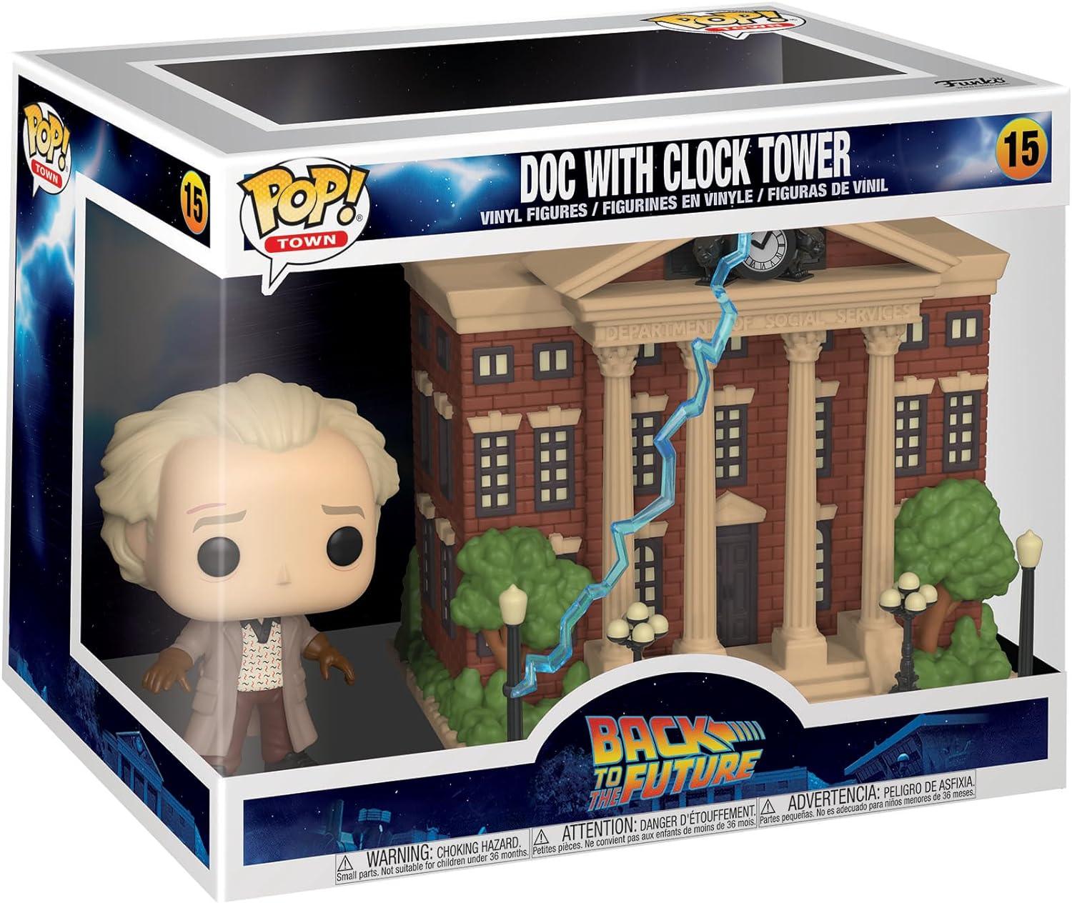 Back to the Future: Funko Pop! Town - Doc with Clock Tower #15 - Magic Dreams Store