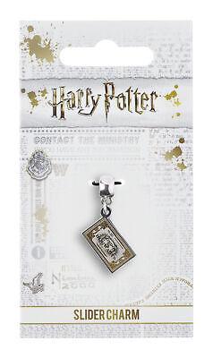 Ciondolo Slider Charm Biglietto Hogwarts placcato in Argento 2 cm - HARRY POTTER - Magic Dreams Store