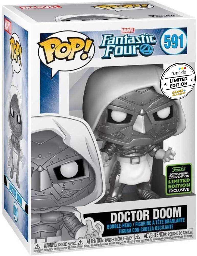 Funko Pop! Doctor Doom #591 Limited Edition 2020 Spring Convention Exclusive Funside Games Academy - FANTASTIC FOUR - Magic Dreams Store