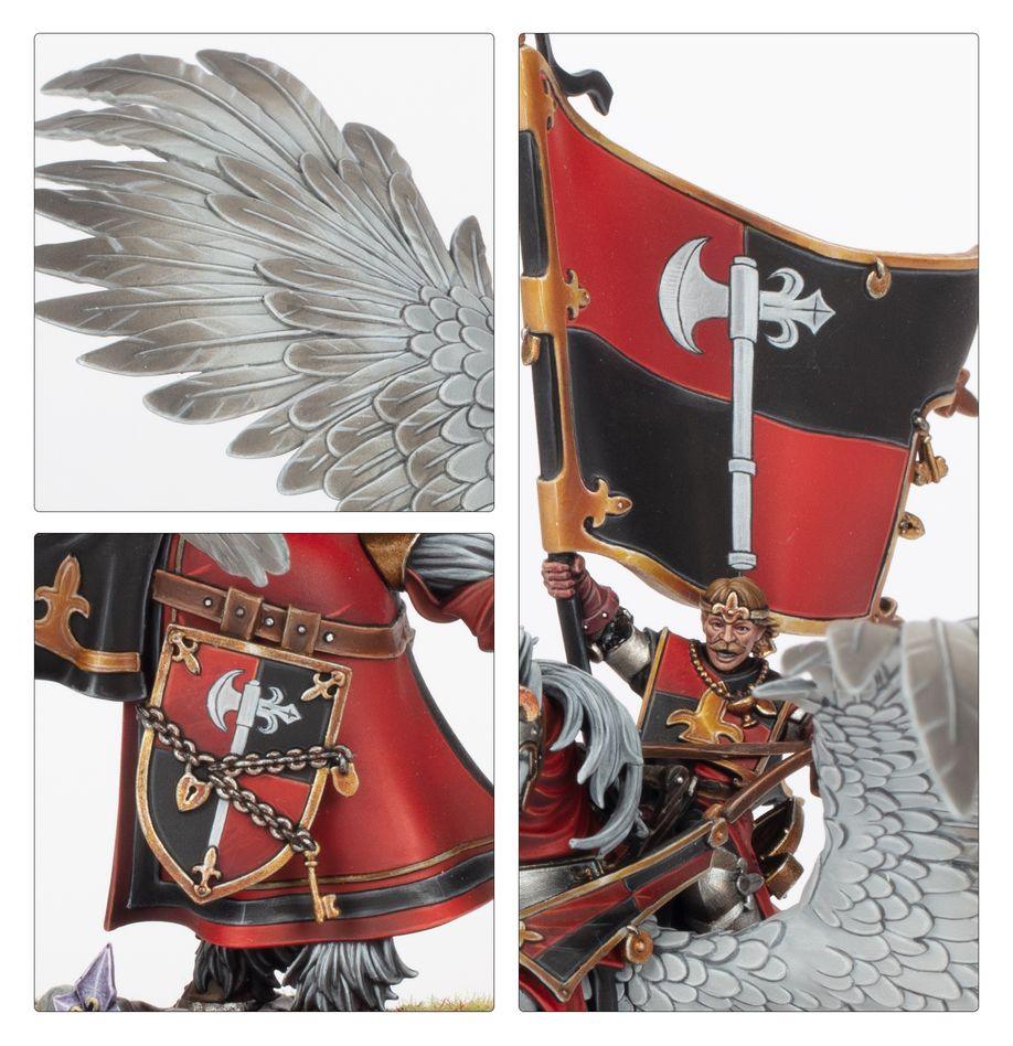 GW - Old World - Kingdom Of Bretonnia - Battle Standard Bearer On Royal Pegasus - Magic Dreams Store