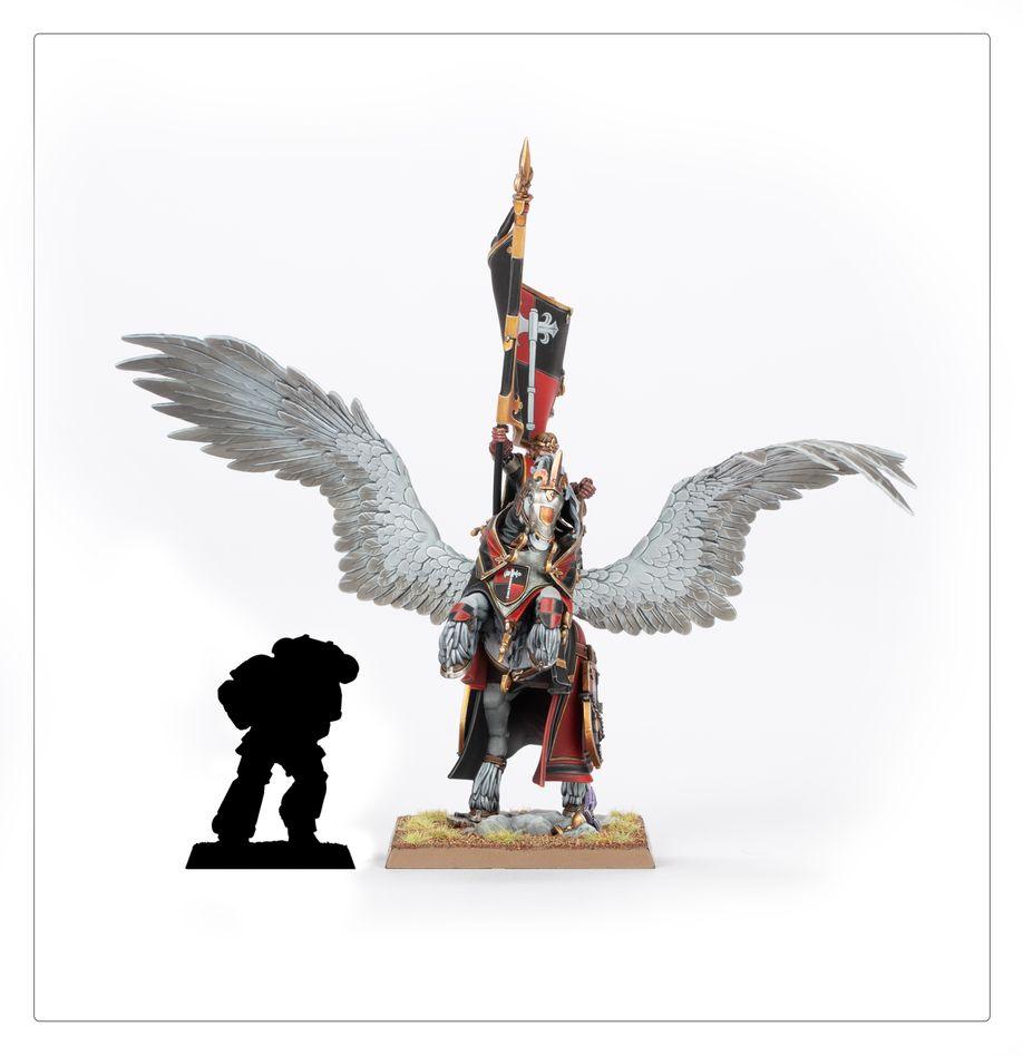 GW - Old World - Kingdom Of Bretonnia - Battle Standard Bearer On Royal Pegasus - Magic Dreams Store