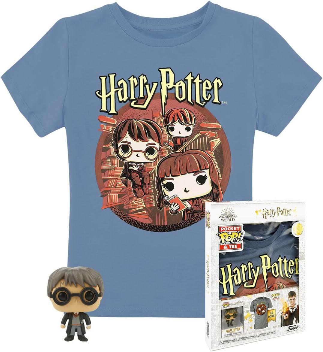 Harry Potter - Gift Set t-shirt taglia L bambino + funko Pocket Pop 4 cm - Magic Dreams Store