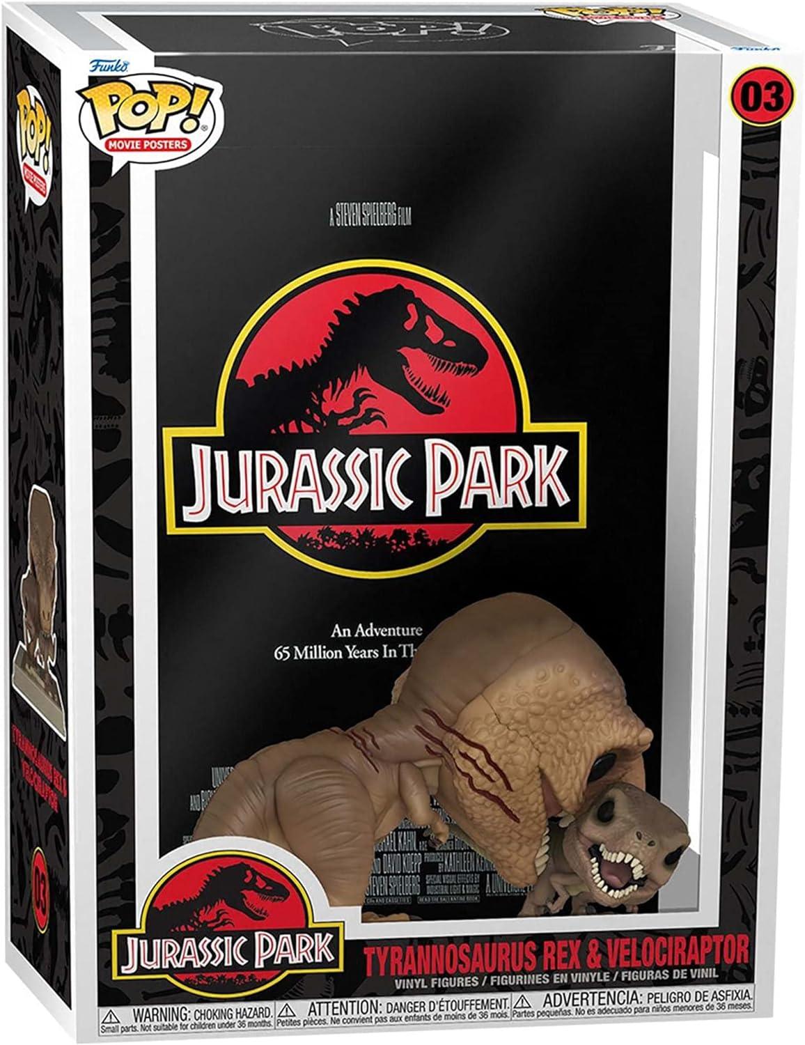 Jurassic Park: Funko Pop! Movie Posters - Tyrannosaurus Rex & Velociraptor #03 - Magic Dreams Store