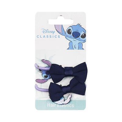 SET 2 ELASTICI PER CAPELLI STITCH CON FIOCCO E CIONDOLO - LILO E STITCH - Magic Dreams Store