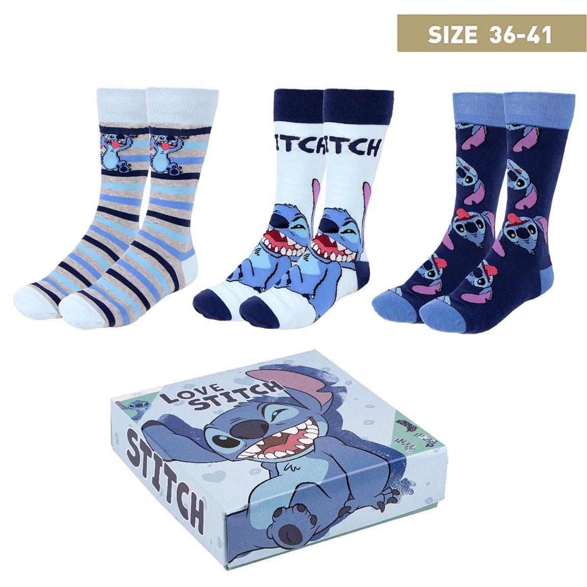 Set 3 pezzi calze 36/41 - DISNEY STITCH - Magic Dreams Store