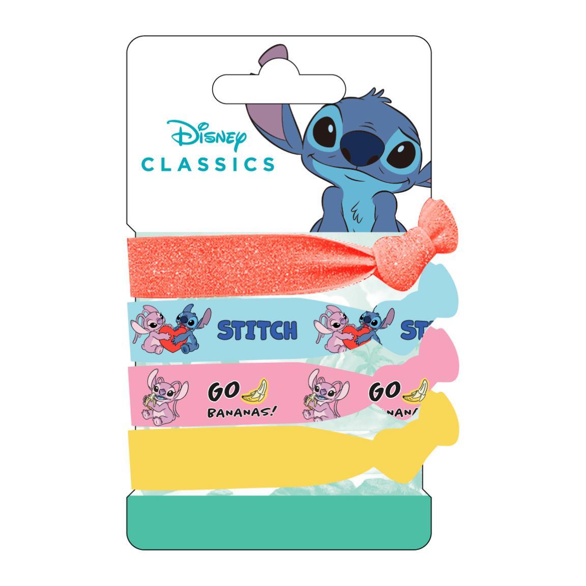 SET DA 4 ELASTICI PIATTI PER CAPELLI STITCH MOD. B - LILO E STITCH - Magic Dreams Store