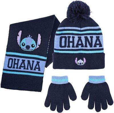 SET STITCH OHANA CAPPELLO SCIARPA E GUANTI TG. U BAMBINI - LILO E STITCH - Magic Dreams Store