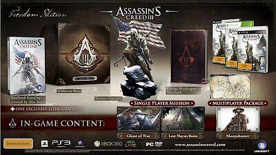 LIMITED FREEDOM EDITION PS3 - ASSASSIN'S CREED 3 - Magic Dreams Store