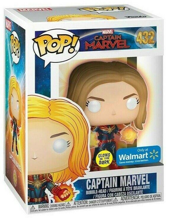 Marvel: Funko Pop! - Captain Marvel #432 Glows in the dark Only At Walmart - Magic Dreams Store