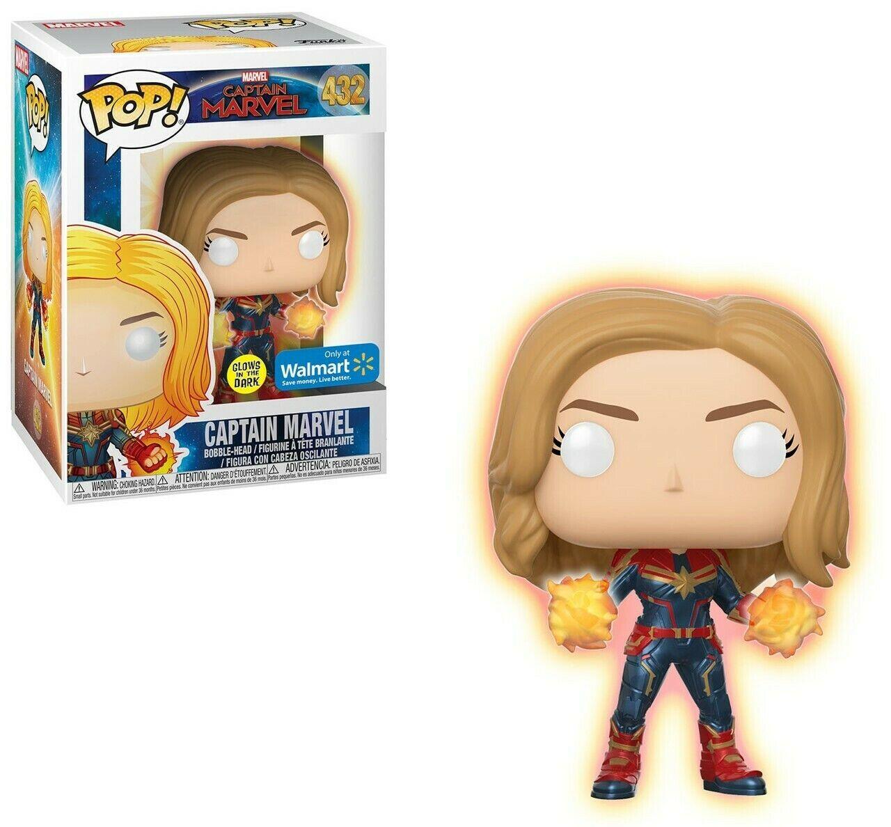 Marvel: Funko Pop! - Captain Marvel #432 Glows in the dark Only At Walmart - Magic Dreams Store