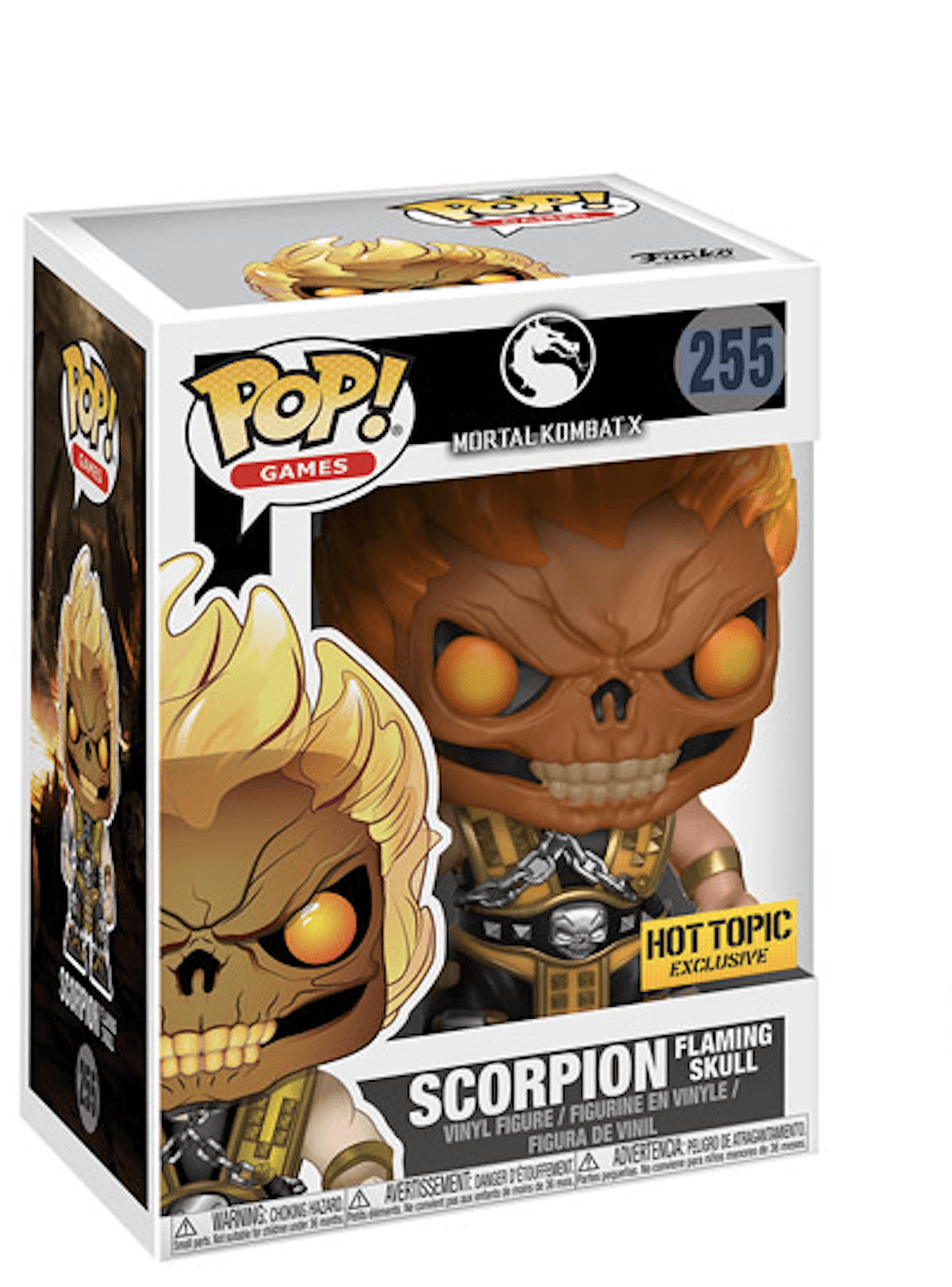 Mortal Kombat X: Funko Pop! Games - Scorpion Flaming Skull #255 Hot Topic - Magic Dreams Store