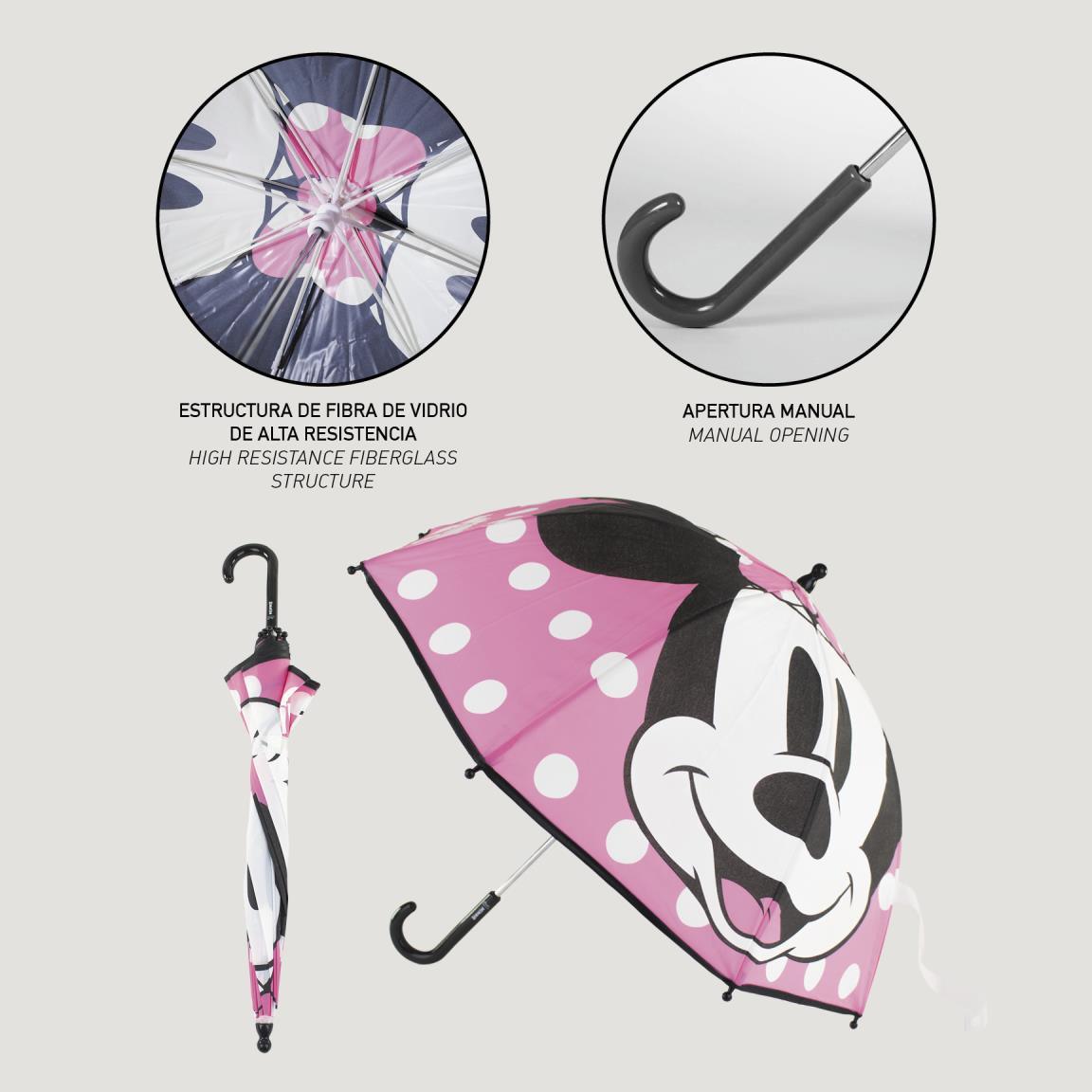 Ombrello manuale - MINNIE ROSA - Magic Dreams Store