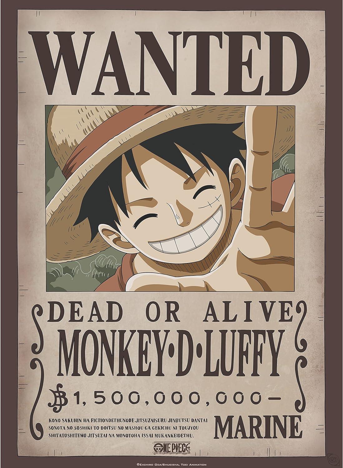 ONE PIECE - Poster Chibi New Wanted Monkey D. Luffy 52x38 cm - Magic Dreams Store