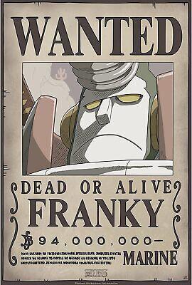 ONE PIECE - POSTER WANTED FRANKY NEW 52x38 cm - Magic Dreams Store