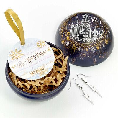 Pallina di Natale Hogwarts Yule Ball con orecchini pendenti fulmine - HARRY POTTER - Magic Dreams Store