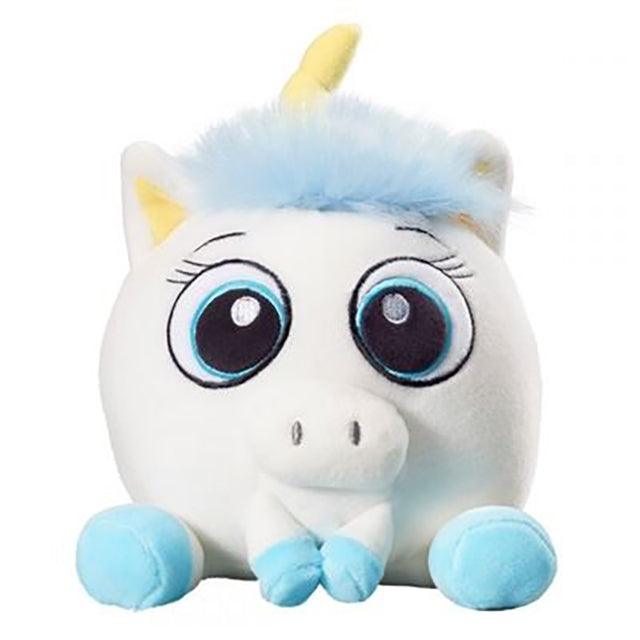 PELUCHE UNICORNO BIANCO CIUFFO BLU 15 CM - PELUCHES VARI - Magic Dreams Store