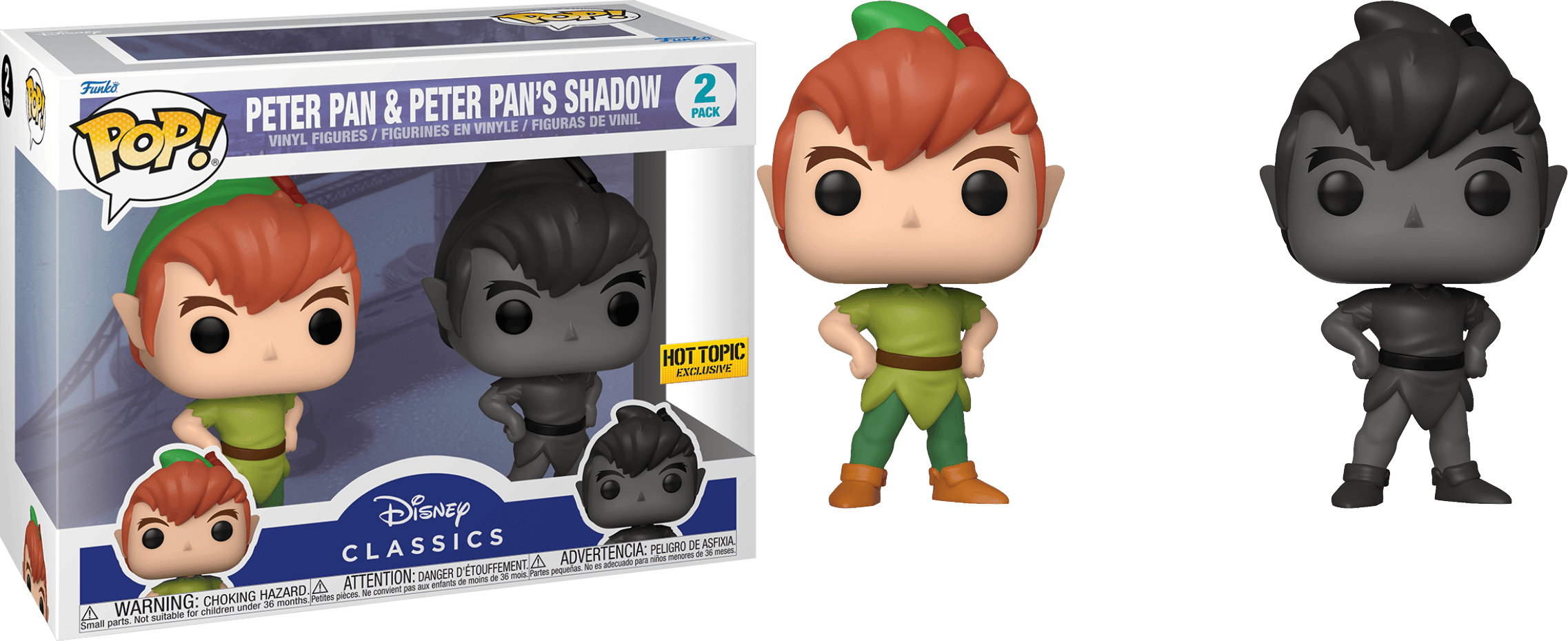 Peter Pan: Funko Pop! Peter & Shadow SE HT 2 Pack - Magic Dreams Store