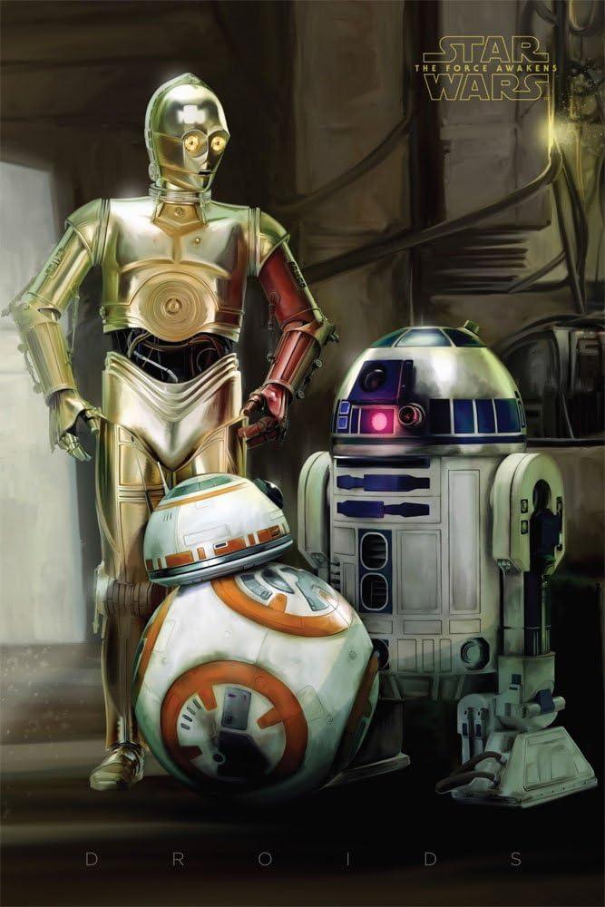 POSTER DROIDI BB-8 C-3PO R2-D2 61X91 CM (PP33653) - STAR WARS - Magic Dreams Store