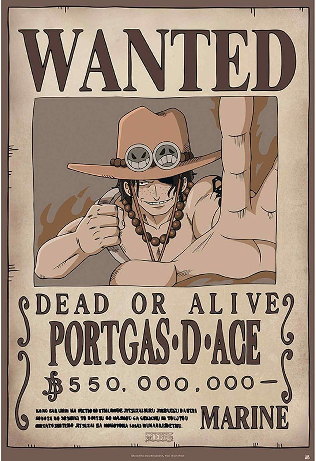 ONE PIECE - Poster Wanted Ace 61x91,5 cm - Magic Dreams Store