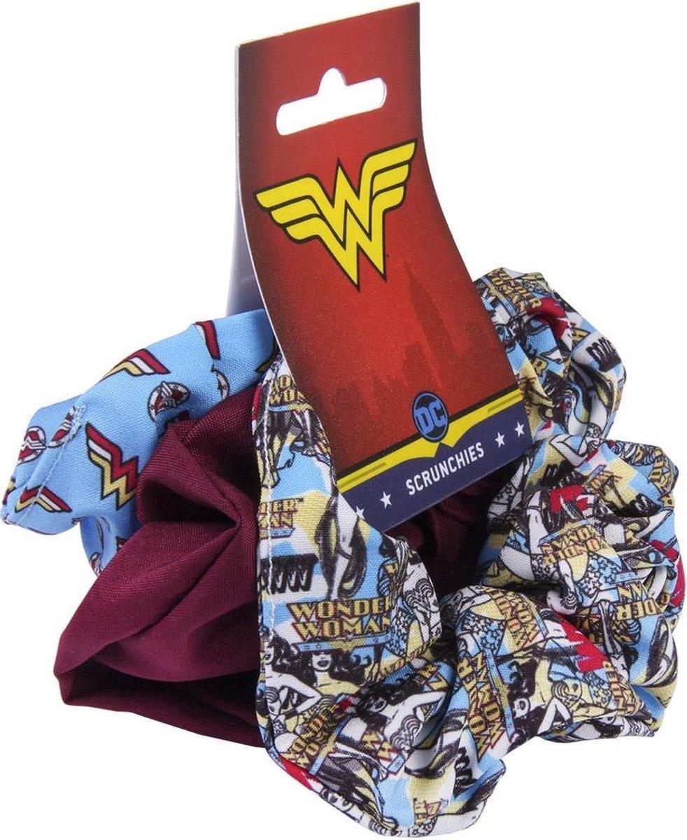 SET 3 SCRUNCHIES CAPELLI MOD. A - WONDER WOMAN - Magic Dreams Store