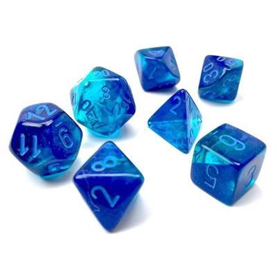 Set 7 Dadi Chessex - Blue-Blue / Light Blue 26463 - Magic Dreams Store