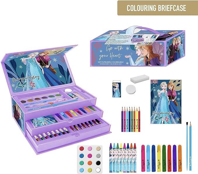 SET CANCELLERIA CON VALIGETTA E ACCESSORI PER COLORARE - FROZEN - Magic Dreams Store