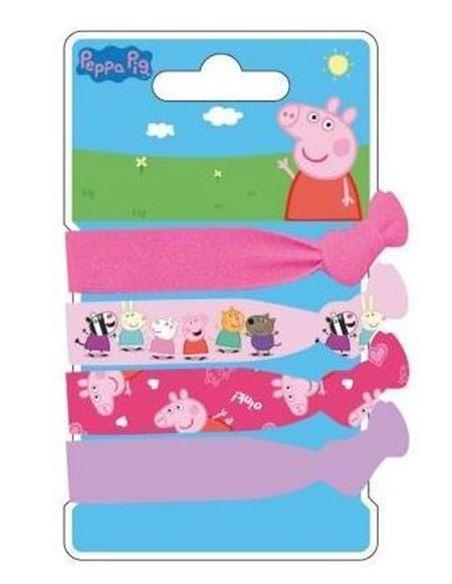 SET DA 4 ELASTICI PIATTI PER CAPELLI MOD. C - PEPPA PIG - Magic Dreams Store