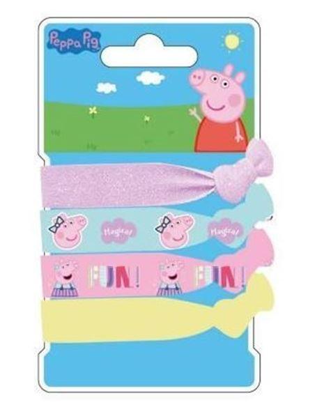 SET DA 4 ELASTICI PIATTI PER CAPELLI MOD. D - PEPPA PIG - Magic Dreams Store