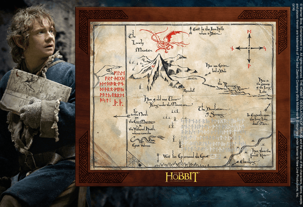 Signore Degli Anelli - Lo Hobbit - Mappa di Thorin - Pannello Legno - Magic Dreams Store
