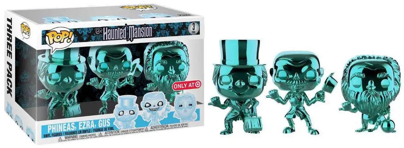 The Haunted Mansion: Funko Pop! - Phineas, Ezra, Gus #3 Pack Only at Exclusive Chrome Edition - Magic Dreams Store