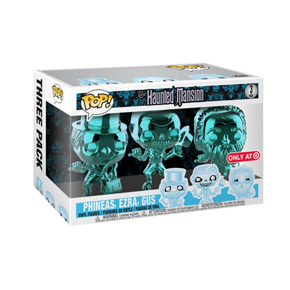 The Haunted Mansion: Funko Pop! - Phineas, Ezra, Gus #3 Pack Only at Exclusive Chrome Edition - Magic Dreams Store