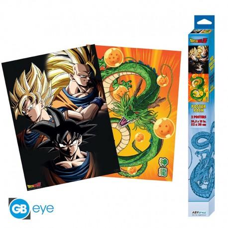 DRAGON BALL - Set 2 Chibi Posters - Goku & Shenron 52x38 cm - Magic Dreams Store