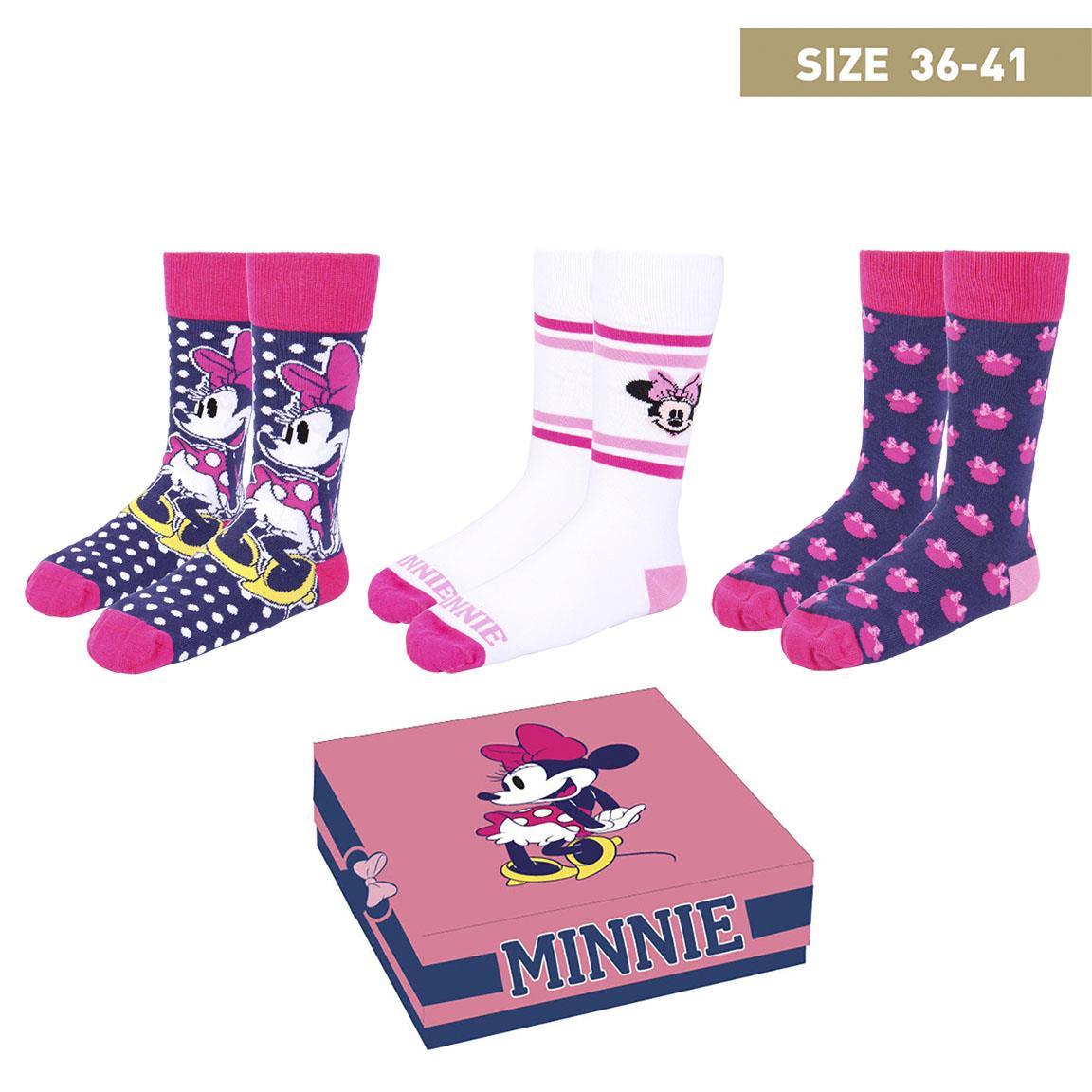 Set 3 calze T.U. 36/41 - Disney Minnie - Magic Dreams Store